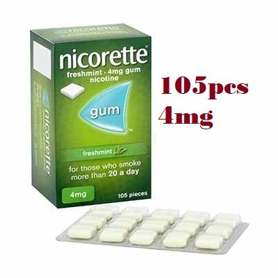 Picture of Nicorette Anti Nicotine Chewing Gum Sugar Free Mint Flavour 4gm 1BOX 105pcs UK