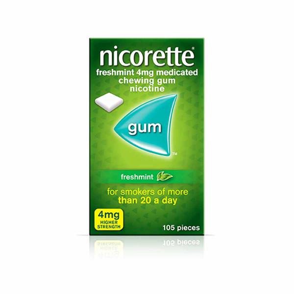 Picture of Nicorette Anti Nicotine Chewing Gum Sugar Free Mint Flavour 4gm 1BOX 105pcs UK