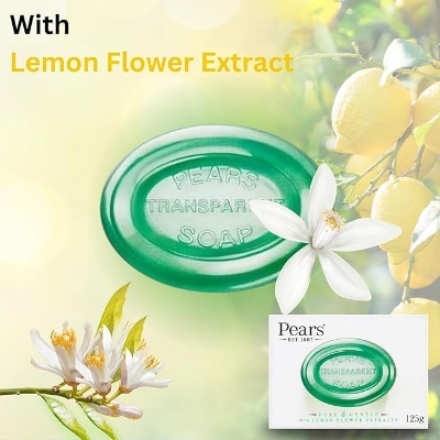 Picture of Pears Transparent Soap Pure and Gentle with Lemon Flower Extracts 125gm DUBAI