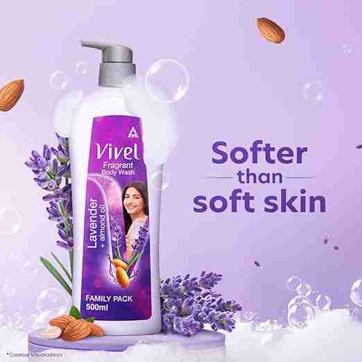 Picture of Lavender & Almond Oil Shower Creme Pump, For women and men (500 ml) INDIAN
