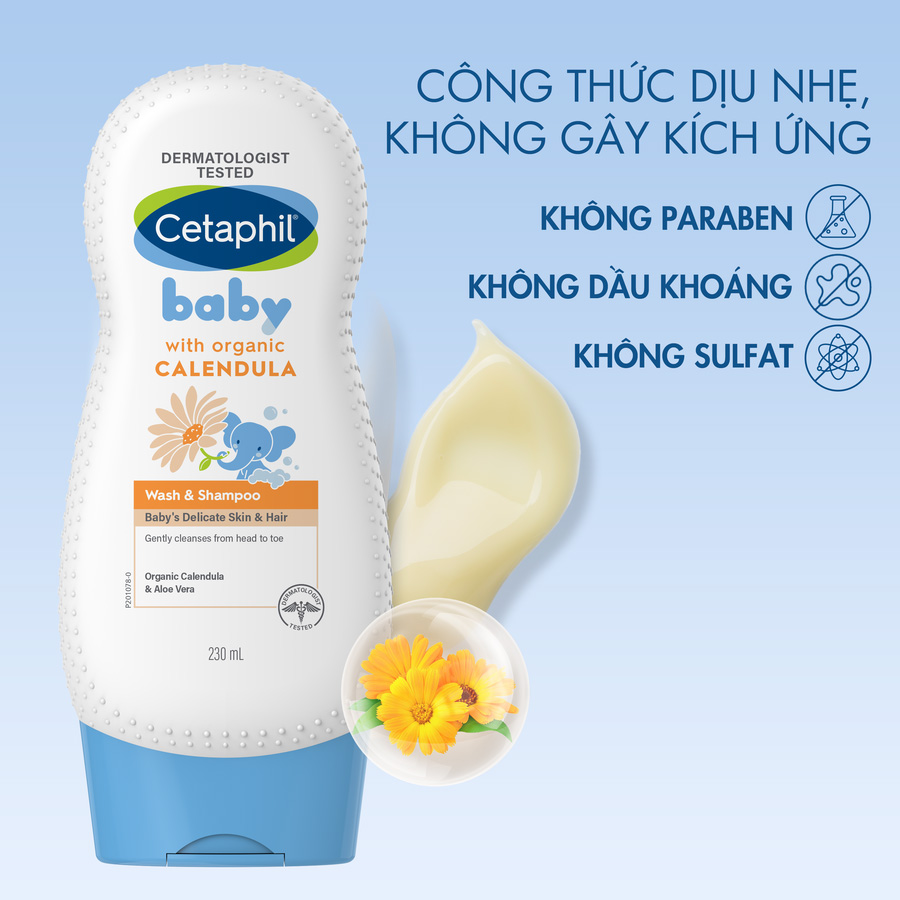 Picture of Cetaphil Baby Gentle Wash with organic calendula 230ml GERMANY