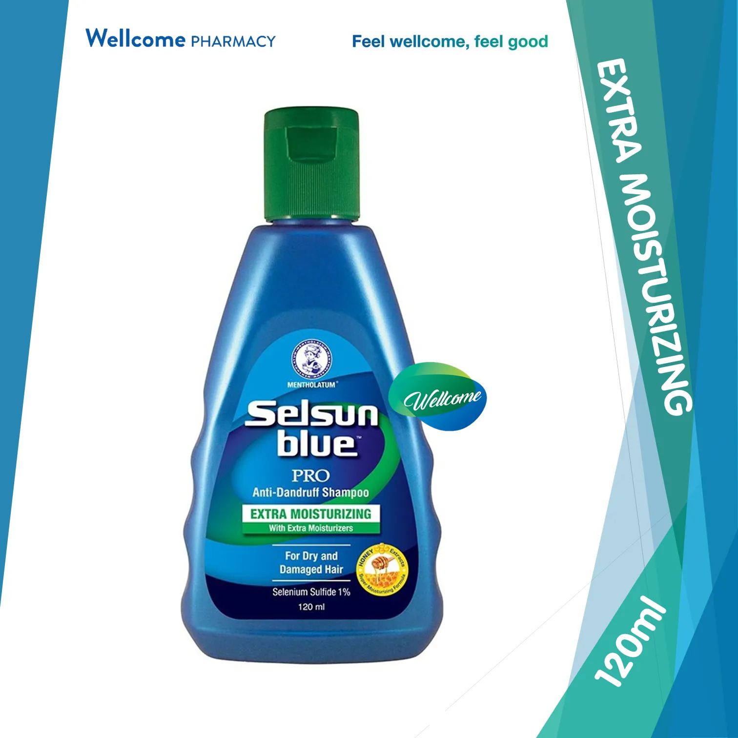 Picture of Selsun Blue Pro Extra Moisturizing For Dry & Damaged Hair 120ml USA