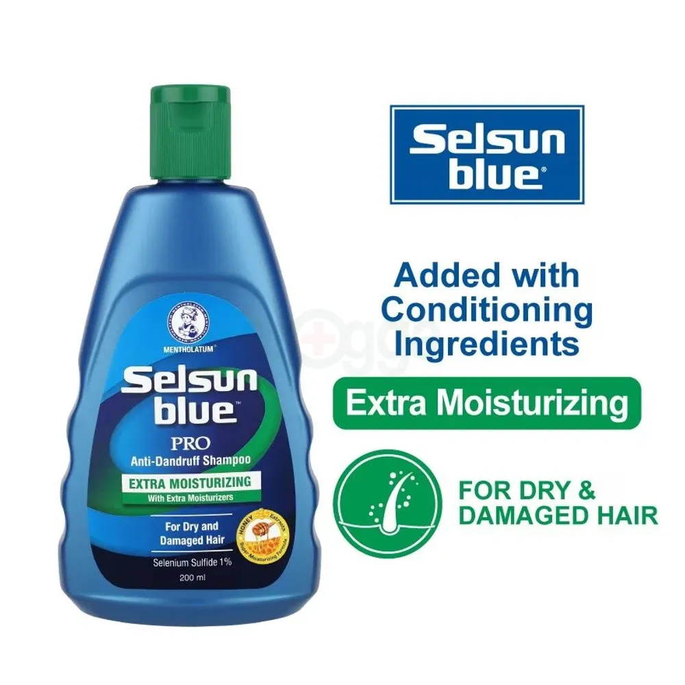Picture of Selsun Blue Pro Extra Moisturising Anti-Dandruff Shampoo for Dry & Damaged Hair 200ml USA