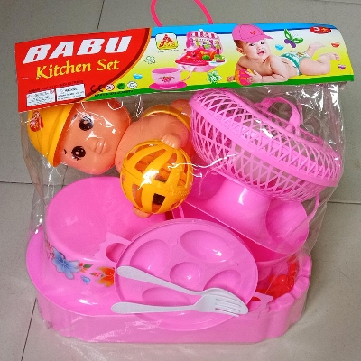 Picture of Baby Toy / Kitchen set (Full set=14 Pieces) No Ratings Brand:No BrandMore Dress Up & Pretend Play from No Brand