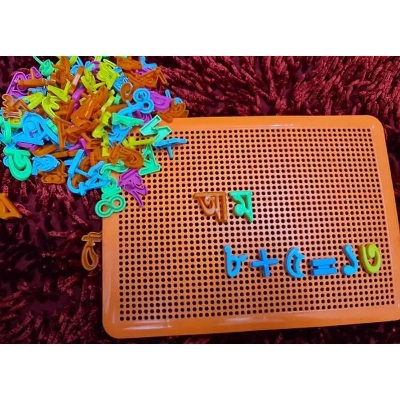 Picture of Bengali Alphabet Lovely Blocks Toy Set Game for kids - Multicolor