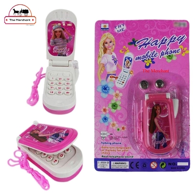 Picture of Mini Berbie Toy Phone - Pink (Small Size) With Battery