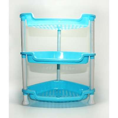 Picture of 3 Layer Plastic Kitchen Bathroom Shelf Organizer Storage Rack mini size - Multicolor