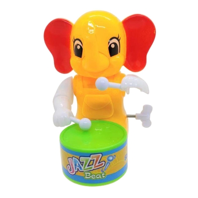 Picture of Elephant Dhol Doll-Funny Toy For Baby-Yellow - Doll