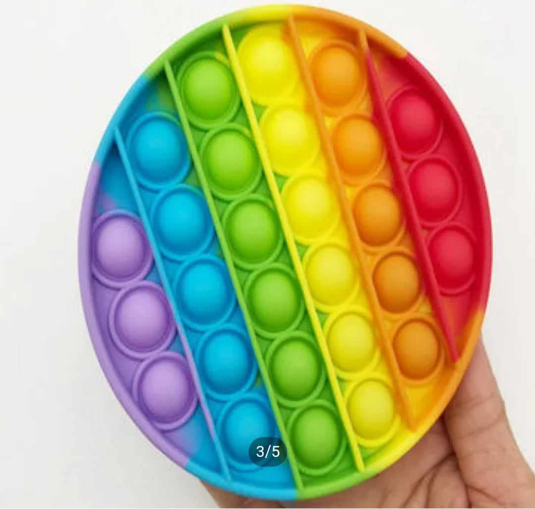 Picture of 1 X Push Pop Bubble Fidget Sensory Toy, Silicone Puzzle Game Toys Squeeze Sensory Toy for Kids, Family, Friend Rainbow Toys For Kids - Baby Toys - Toy - Teddy Bear