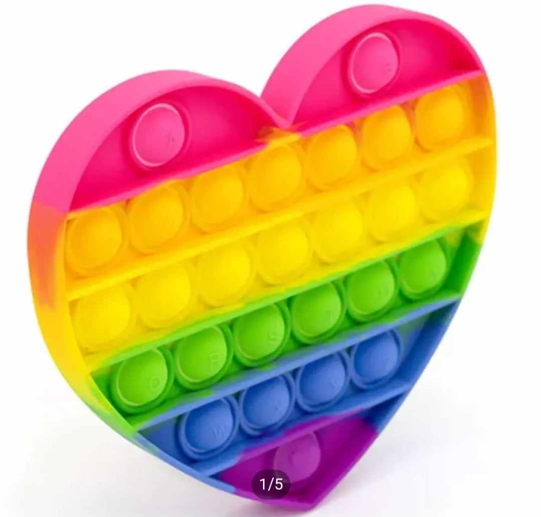 Picture of 1 X Push Pop Bubble Fidget Sensory Toy, Silicone Puzzle Game Toys Squeeze Sensory Toy for Kids, Family, Friend Rainbow Toys For Kids - Baby Toys - Toy - Teddy Bear