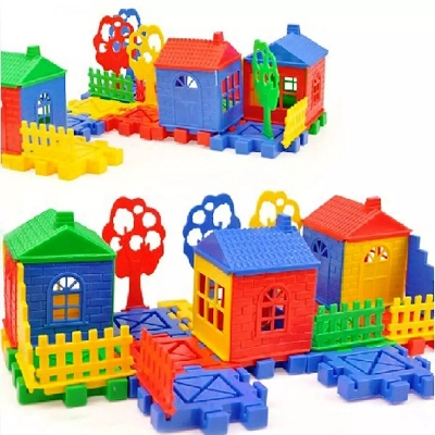 Picture of House Building toy Block- multi colour 