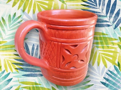Picture of matir mug . matir glass . Soli Water Mug, Clay Handmade Mug.