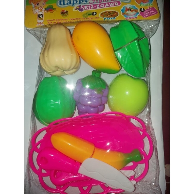Picture of Toy Fruits Cutter Toy Set - Multi Color-Playsets Kitchen Toys