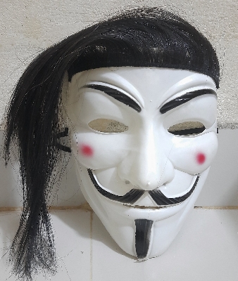 Picture of Joker Face with Long Hair for Party- Vendetta/Clown Face with Hair-1 Pcs