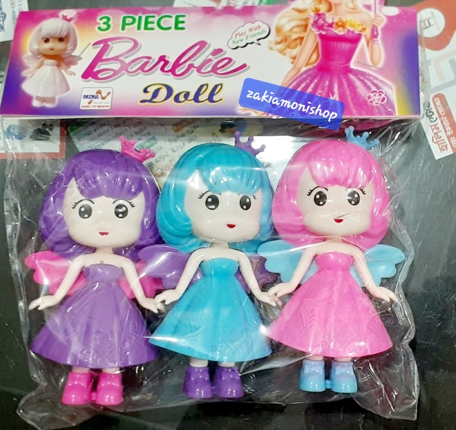Picture of 3 piece barbie Doll set play with new kids toy set