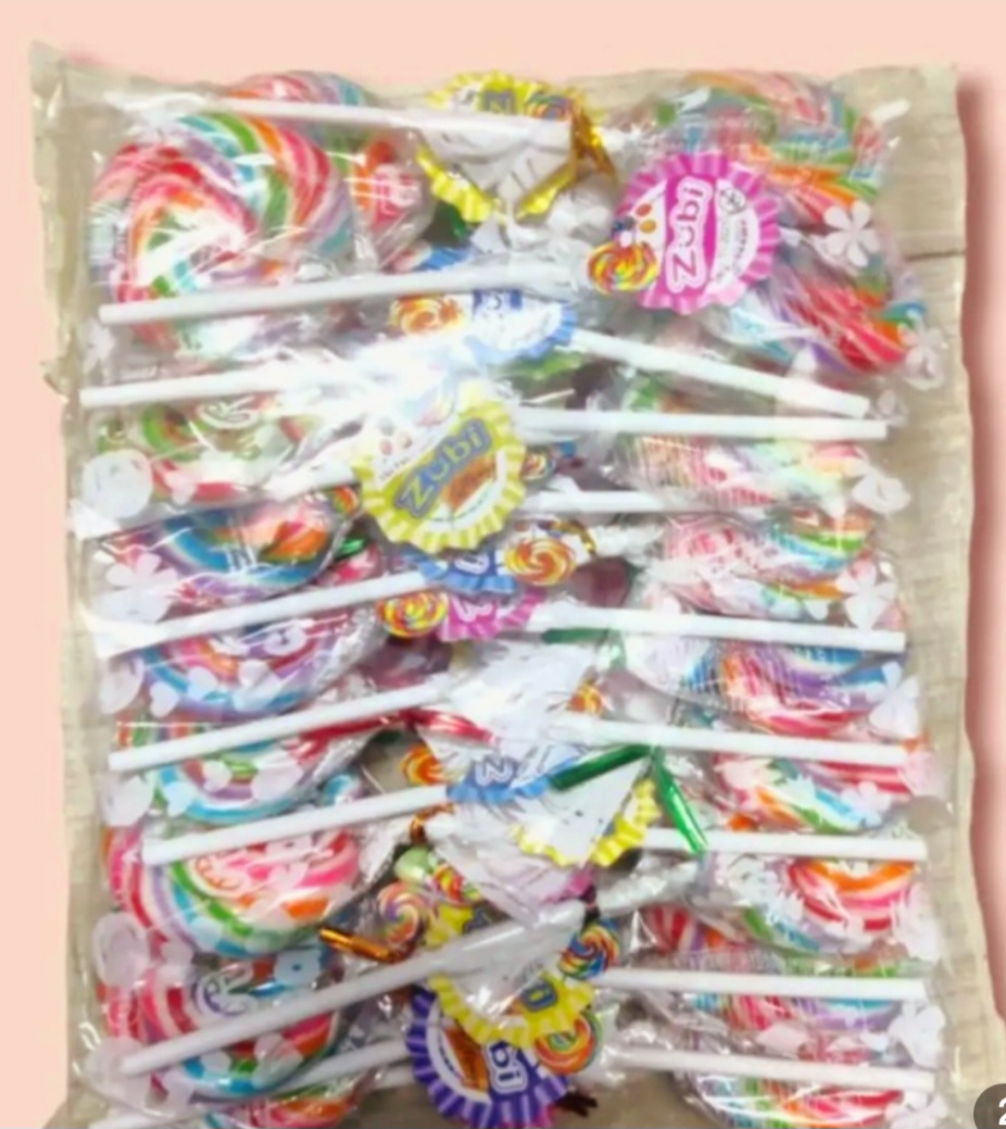 Picture of Rainbow Lollipop Candy Mixed Fruit Flavor - 20Piece