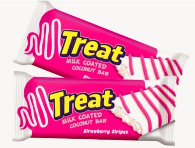 Picture of Treat chocolate bar strawberry strip 36 pcs Box