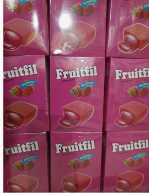 Picture of Fruitfil Chewing Gum box- Strawberry