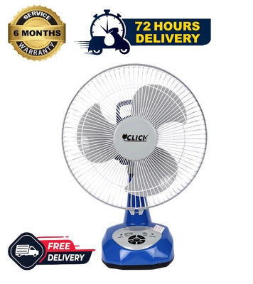 Buy Click Rech. Table Fan-12''(Blue)-USB Charger at Best Price in Bangladesh