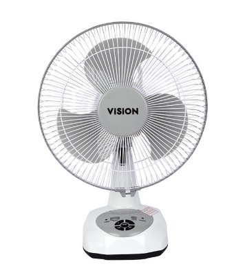 Buy  Vision Rech. Table Fan-12''(White)-USB Charger Online at Best Price in Bangladesh