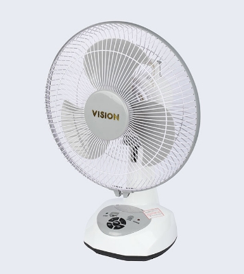 Buy  Vision Rech. Table Fan-12''(White)-USB Charger Online at Best Price in Bangladesh