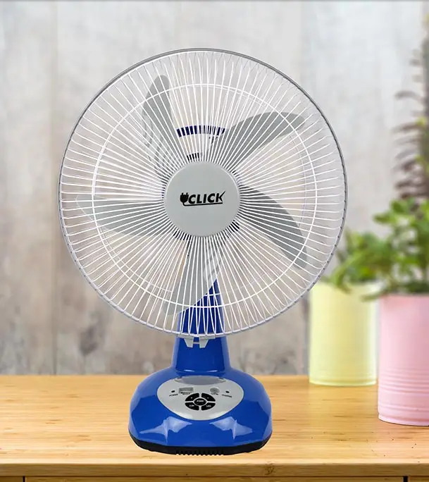 Buy Click Rech. Table Fan-14''(Blue)-USB Charger Online at Best Price in Bangladesh
