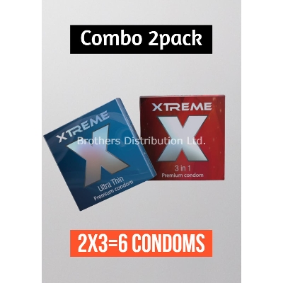 Picture of Xtreme Mix - 1 Pack Ultra Thin & 1 Pack 3in1 Premium Condom - Total 6 pcs Condom