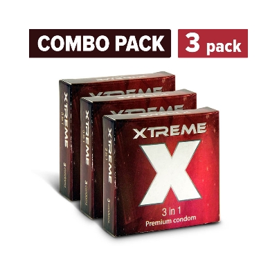 Picture of Xtreme 3in1 Premium Condom - Combo Pack - 3X3=9pcs Condoms