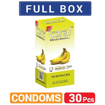 Picture of Coral Banana Flavor Extra Performance Condoms - Full Box -10x3=30Pcs - Condom - Condom