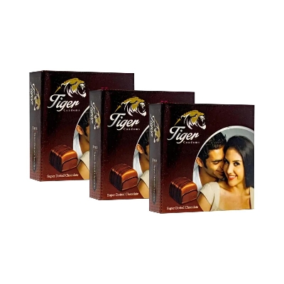 Picture of Tiger Condom - Dotted Condoms Chocolate Flavour - Combo Pack - 3x3=9pcs