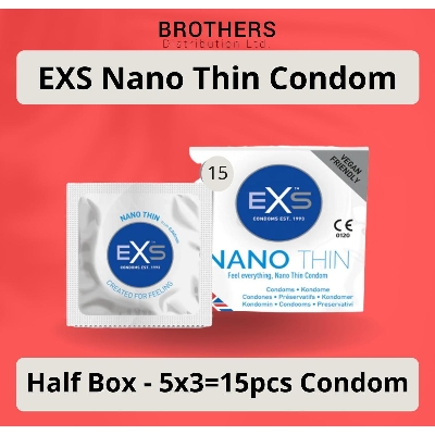 Picture of EXS Condom |  Nano Thin Condom |  Half Box - 3x5=15pcs  | Made in UK