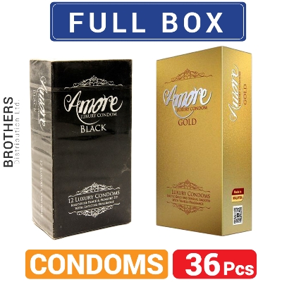 Picture of Amore_Condom Mix - Full Amore_Gold & Full Box Amore_Black Condom - 3x6=18pcs Condom