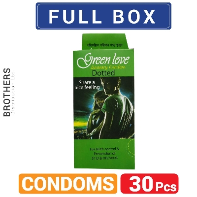 Picture of GreenLove Luxury Dotted Condoms Full Box- 30 Pcs