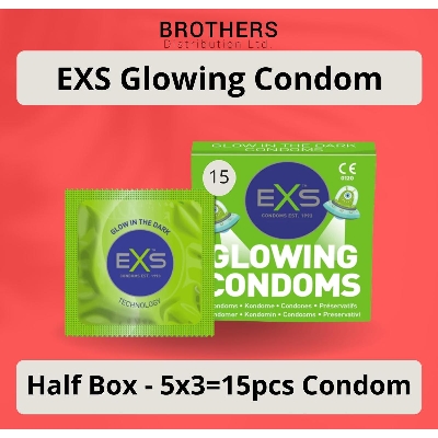 Picture of EXS Condom - Glow In The Dark Condom - Half Box - 3x5=15pcs  | Made in UK