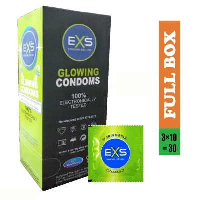 Picture of EXS Condom - Glow In The Dark Condom - Full Box - 3x10=30pcs (Made in UK)