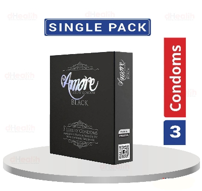 Picture of Amore - Black Luxury Condom - Single Pack - 3x1=3pcs