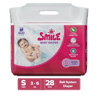 Picture of Smile Baby Diaper - Small (S) (3-6 kg) - 28 pcs