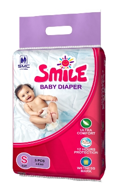 Picture of Smile Baby Diaper - Small (S) (3-6 kg) - 5 pcs