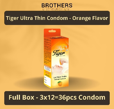 Picture of Tiger Condom - Ultra Thin Condoms Orange Flavour - Full Box - 3x12=36pcs