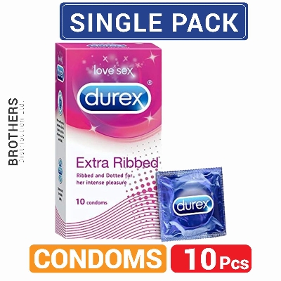 Picture of Durex Extra Ribbed Condom 10pcs Pack  | Made in India | Condom