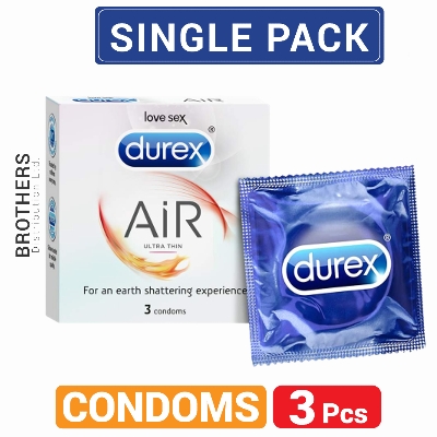 Picture of Durex Air Ultra Thin Condom Single Pack - 3pcs Condom (Made in India)