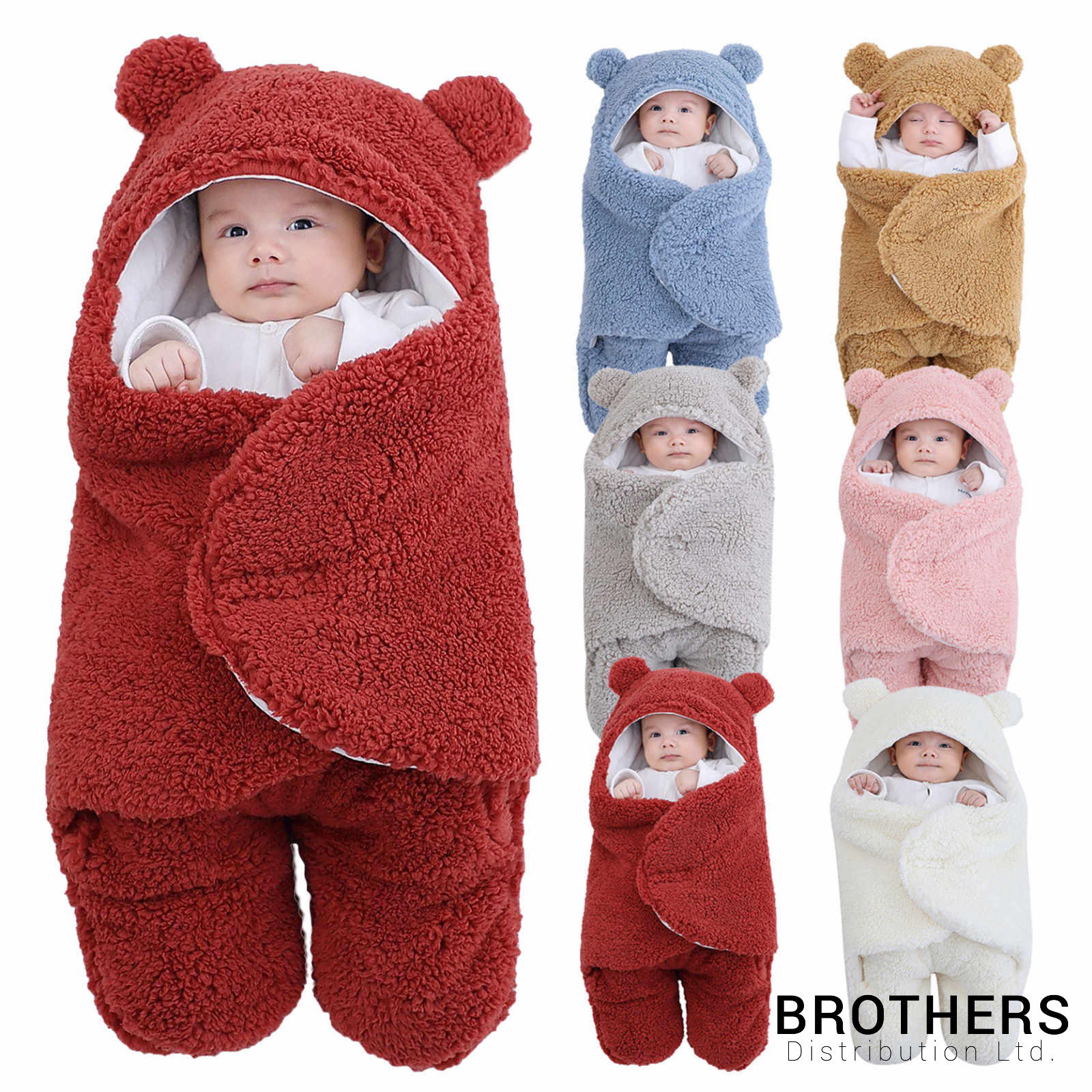 Picture of Baby Sleeping Blanket / Baby Sleeping Bag Ultra-Soft Fluffy - Newborn Receiving Blanket Outdoor Windproof - Multicolor Available