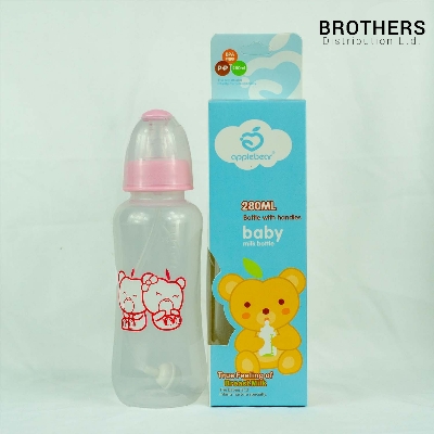 Picture of Baby Feeder Apple Bear PP Feeding Plastic Bottle with Silicone Nipple 280ml