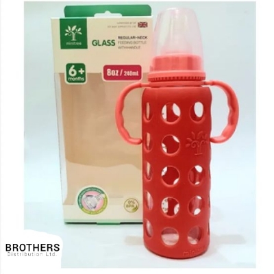 Picture of Baby Feeder Minitree Regular Neck Baby Feeding Glass Bottle 6m+ 240ml Multicolor Available