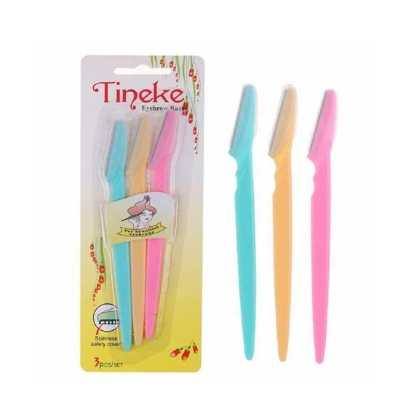 Picture of 3pcs Colorful Eyebrow Trimmer Face Hair Razors For Women