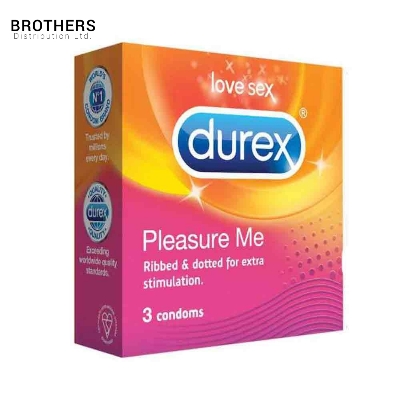 Picture of Durex Pleasure Me Condom for Men 3pcs Pack | Ribbed & Dotted for Maximum Pleasure | China