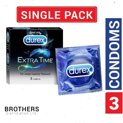 Picture of Durex Extra Time Condom for Men 3pcs Pack | For Longer Lasting Pleasure Condom | China