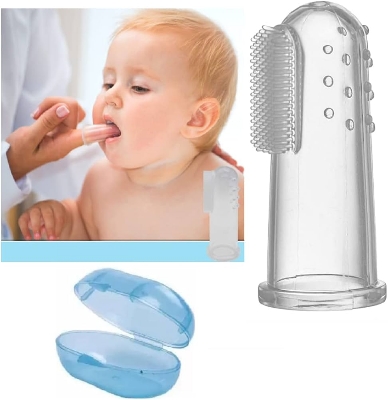 Picture of Baby Finger Toothbrush | Children's Silicon Finger Transparent Toothbrush