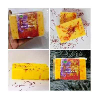 Picture of Real Saffron Goat Milk Bar Whitening Hand made Soap 90 gram