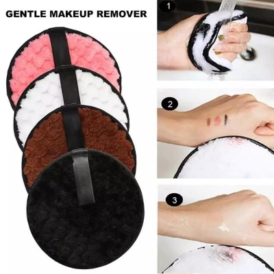 Picture of Makeup Remover Pads Microfiber Make Up Cloth Remover Face Cleansing Towel Reusable Remover Sponges Skincare Makeup Puff 1pcs